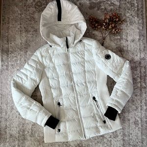 Womens Nautica White Winter Puffer Jacket